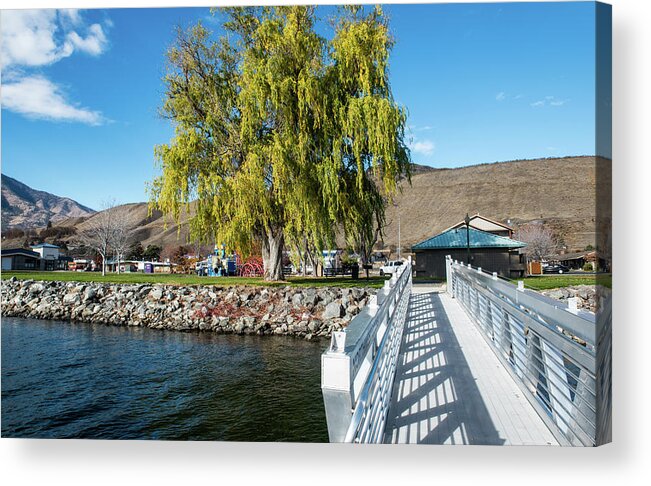 Pateros Park Dock Ramp Acrylic Print featuring the photograph Pateros Park Dock Ramp by Tom Cochran
