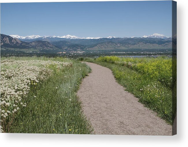 Scenics Acrylic Print featuring the photograph Pathway Overlooking Boulder, Colorado by John Kieffer