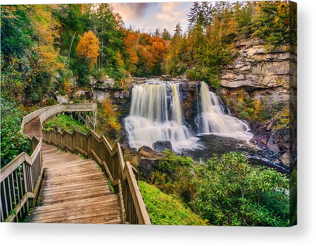 Wv Acrylic Print featuring the photograph Pathway to Blackwater Falls by Amanda Jones