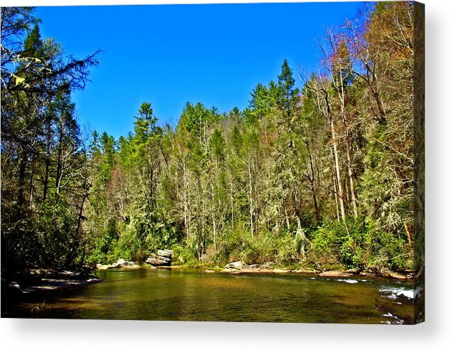 River Acrylic Print featuring the photograph Peace Along the River by Allen Nice-Webb