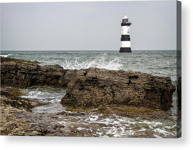 Lighthouse Acrylic Print featuring the photograph Penmon Lighthouse #2 by Shirley Mitchell