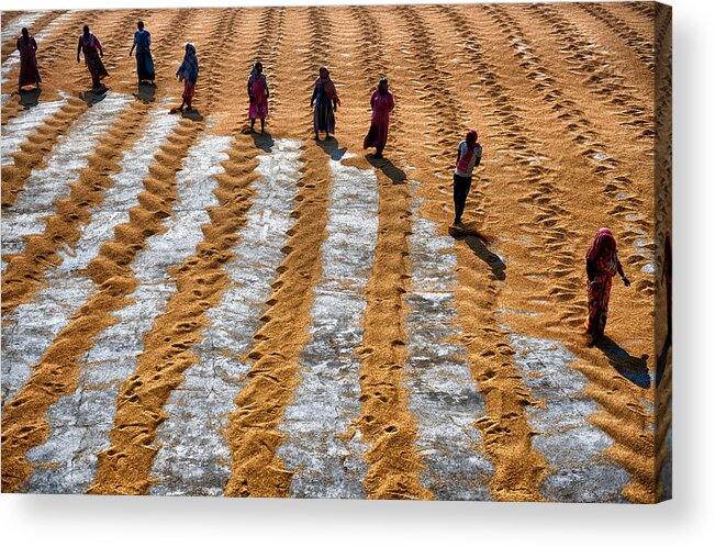 India Acrylic Print featuring the photograph People At Work by Avishek Das