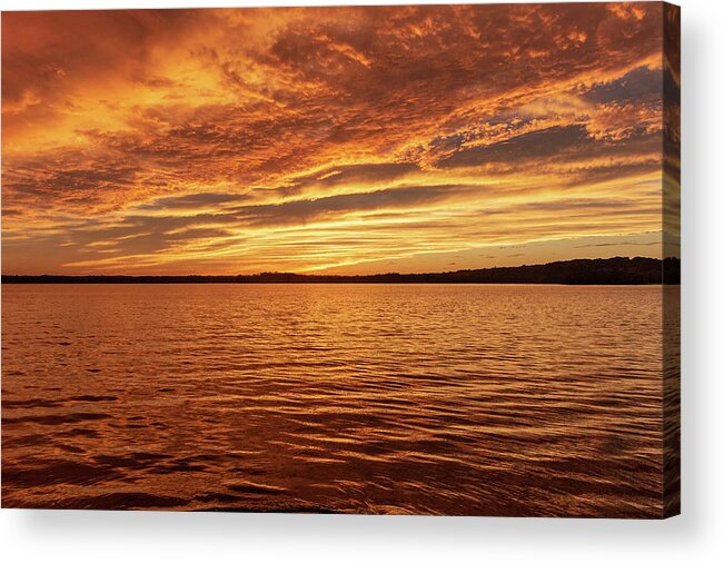 Percy Priest Lake Acrylic Print featuring the photograph Percy Priest Lake Sunset by D K Wall