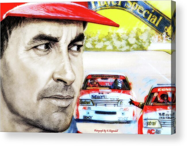 Peter Brock Acrylic Print featuring the digital art Peter Brock 051 by Kevin Chippindall