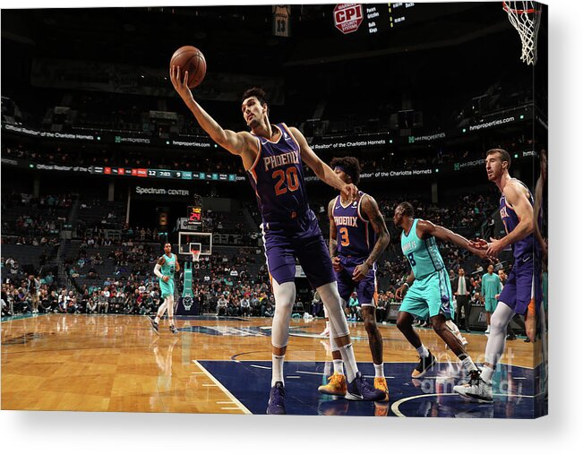 Dario Saric Acrylic Print featuring the photograph Phoenix Suns V Charlotte Hornets by Brock Williams-smith