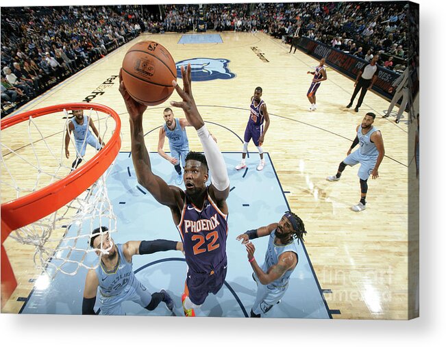 Nba Pro Basketball Acrylic Print featuring the photograph Phoenix Suns V Memphis Grizzlies by Ned Dishman