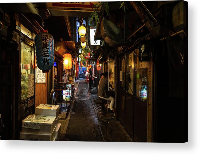 Tokyo Acrylic Print featuring the photograph Piss Alley, Shinjuku, Tokyo by Aashish Vaidya