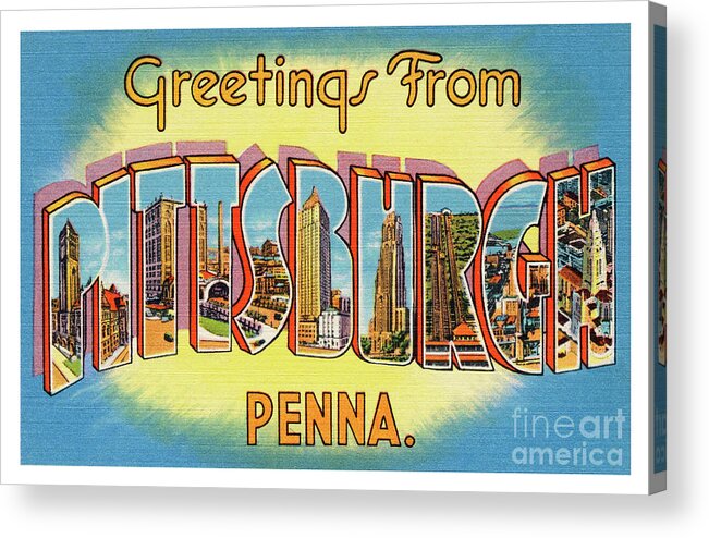 Pittsburgh Acrylic Print featuring the photograph Pittsburgh Greetings by Mark Miller