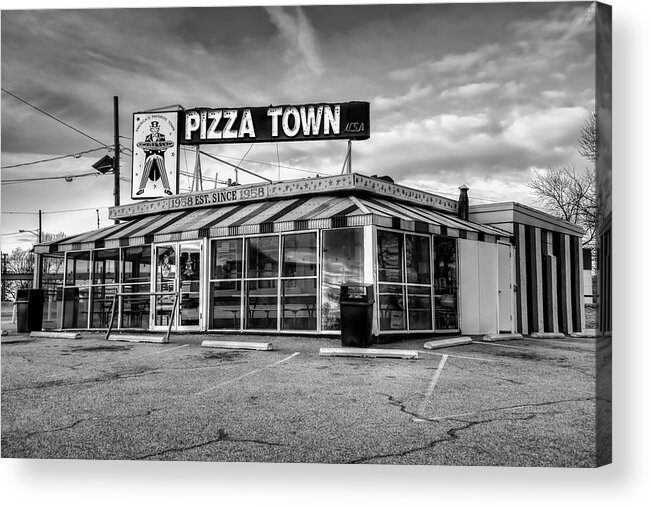 Pizzeria Acrylic Print featuring the photograph Pizza Town USA by Anthony Sacco