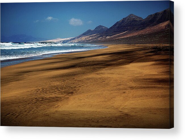 Tranquility Acrylic Print featuring the photograph Playa De Cofete, Fuerteventura by Jesús Gabán