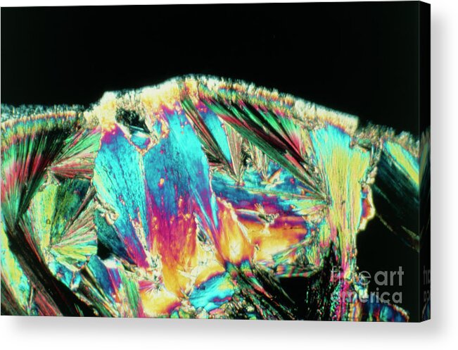 Lm Acrylic Print featuring the photograph Polarised Lm Of Zinc Acetate by John W. Alexanders/science Photo Library