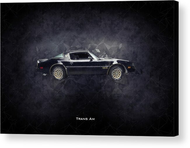 Pontiac Trans Am Acrylic Print featuring the digital art Pontiac Trans Am by Airpower Art