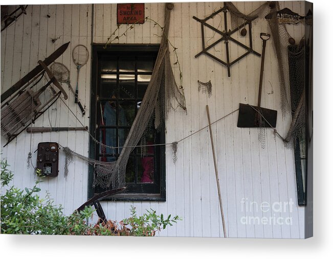Linda Page's Thieves Market Acrylic Print featuring the photograph Porch Things by Dale Powell