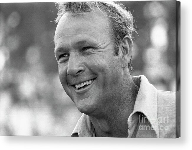People Acrylic Print featuring the photograph Portrait Of Arnold Palmer Smiling by Bettmann