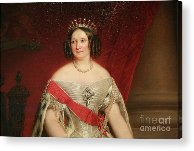 People Acrylic Print featuring the drawing Portrait Of The Grand Duchess Anna by Print Collector