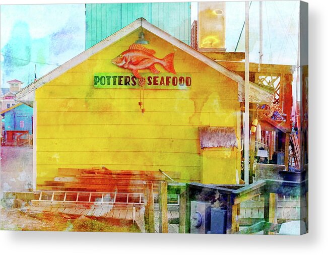 Seafood Acrylic Print featuring the photograph Potter's Seafood by Don Margulis
