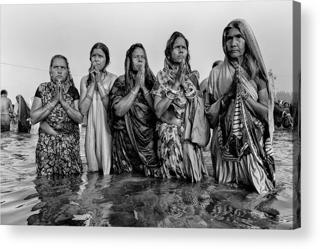 People Acrylic Print featuring the photograph Pray To Almighty by Shaibal Nandi