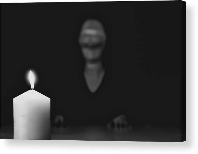 Dark Acrylic Print featuring the photograph Presence In The Dark... by Vittorio Scatolini