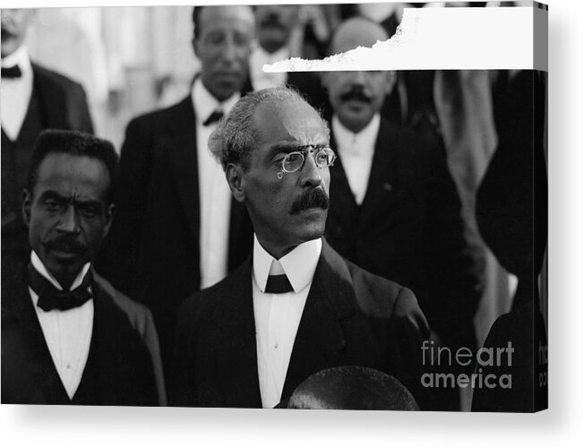 Crowd Of People Acrylic Print featuring the photograph President Borno In Crowd by Bettmann