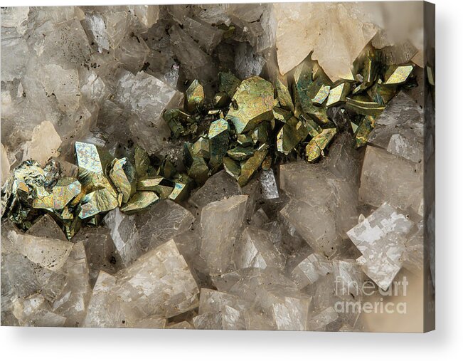 Close-up Acrylic Print featuring the photograph Pyrite by Frank Fox/science Photo Library