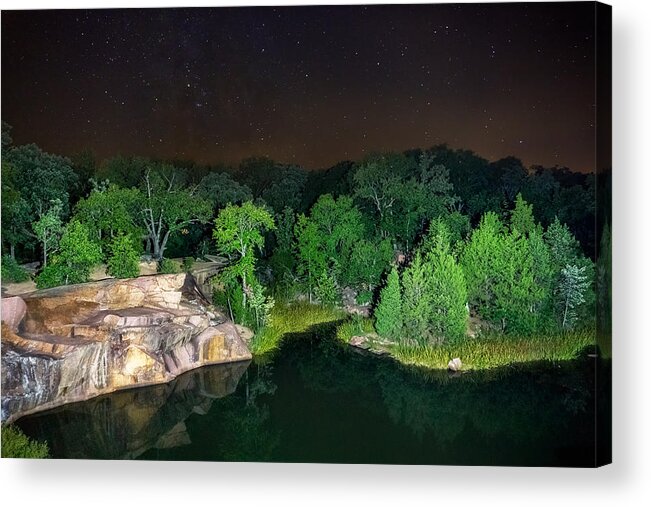 St Louis Acrylic Print featuring the photograph Quarry at Night by Amanda Jones