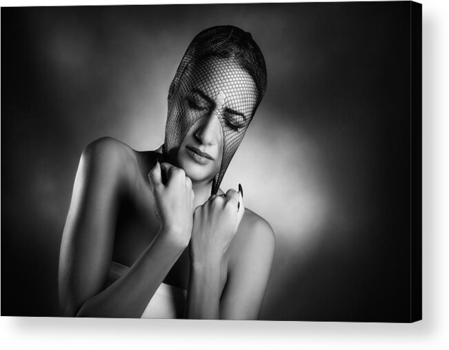 Net Acrylic Print featuring the photograph "prisoner Of Thoughts" by Peppe  Tamb