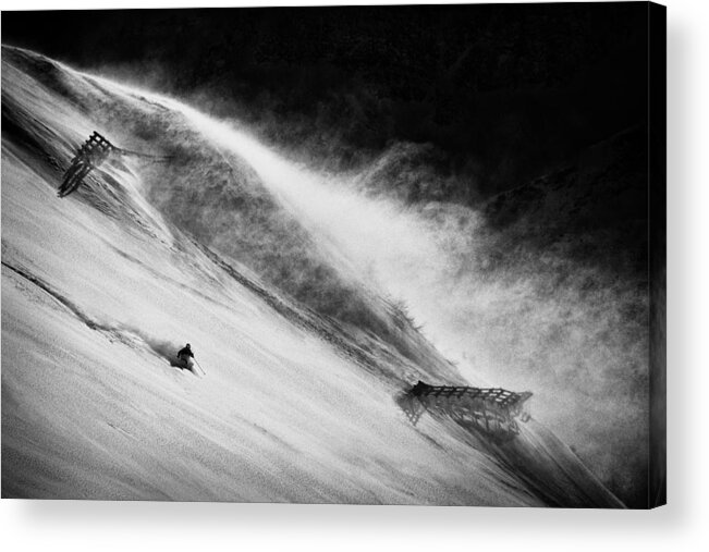 Slope Acrylic Print featuring the photograph Race Against The Wind by Peter Svoboda, Mqep