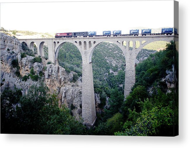 Arch Acrylic Print featuring the photograph Railway Bridge, Adana by Balikcioglu