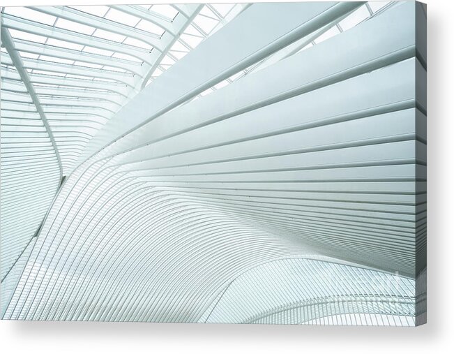 Arch Acrylic Print featuring the photograph Railway Station Liege-guillemins by Travel motion
