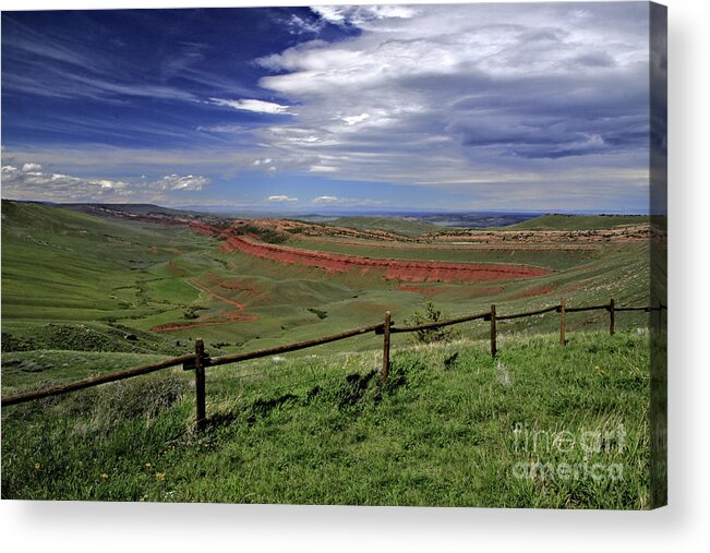 Wyoming Acrylic Print featuring the photograph Red Canyon Wyoming by Richard Lynch
