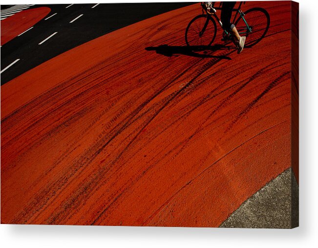 Red Acrylic Print featuring the photograph Red Corner by Kouji Tomihisa