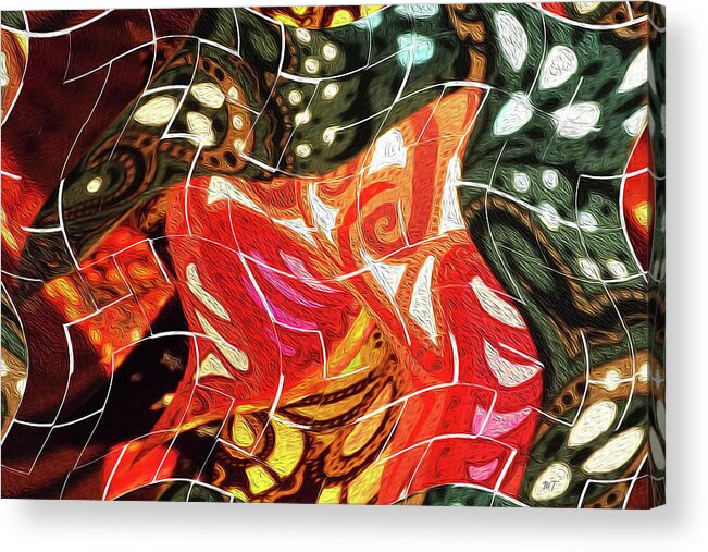 #mammatrain Acrylic Print featuring the digital art Red Light, Green Light by Trina R Sellers