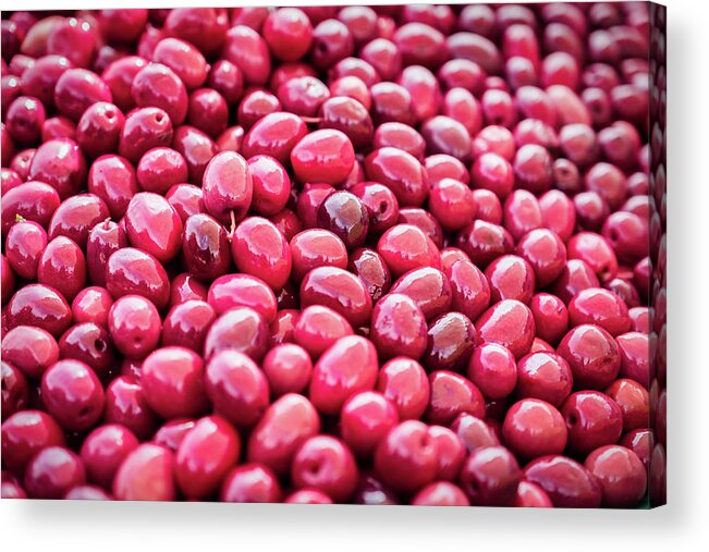 Morocco Acrylic Print featuring the photograph Red Olives - Morocco by Stuart Litoff
