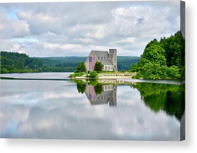 Landscape Acrylic Print featuring the photograph Reflecting in the reservoir by Monika Salvan
