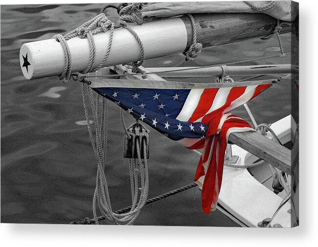 Flag Acrylic Print featuring the photograph Resting Flag by Jerry Griffin