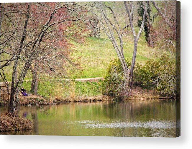 Pond Acrylic Print featuring the photograph Resting in the Moment by Allen Nice-Webb