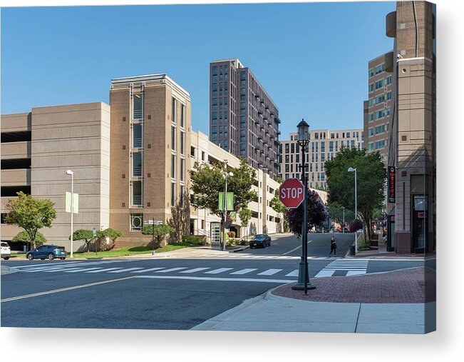 Landscape Acrylic Print featuring the photograph Reston Town Center by Charles Kraus