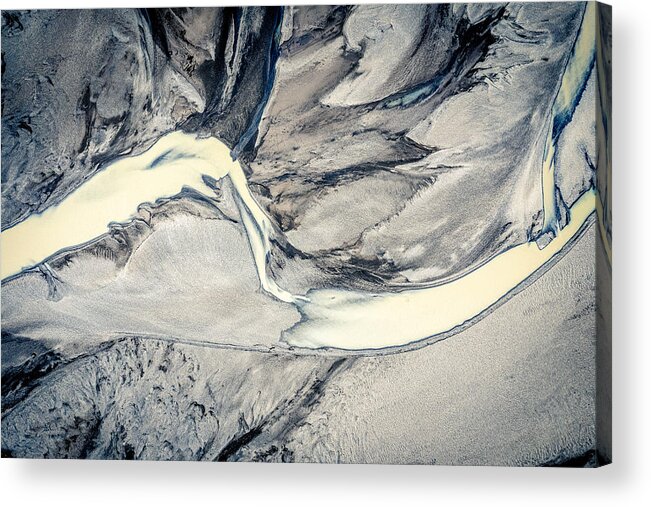 River Acrylic Print featuring the photograph River Through Gravel Bank by Dieter Reichelt