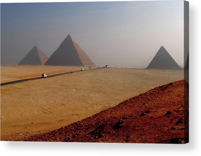 Tranquility Acrylic Print featuring the photograph Road To Great Pyramids by Bijan Choudhury