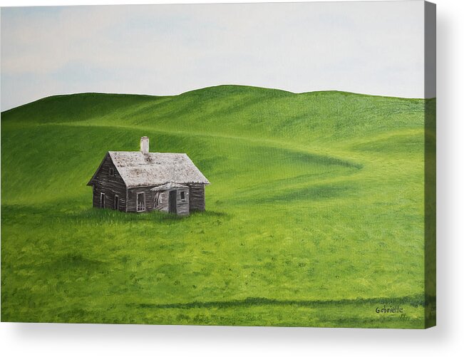 Landscape Acrylic Print featuring the painting Roads Forgotten by Gabrielle Munoz