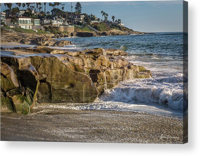 Beach Acrylic Print featuring the photograph Rocky Falls by Aaron Burrows