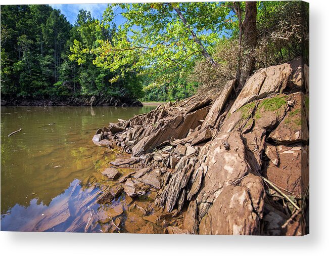 Water Acrylic Print featuring the photograph Rocky Passage by Alan Raasch