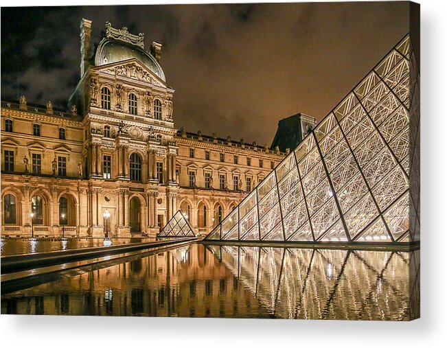 Landscape Acrylic Print featuring the photograph Romance Of The Louvre by Linda Arnado