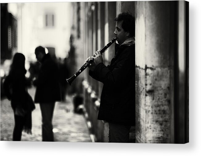 Pipe Acrylic Print featuring the photograph Rome Street Song by Julien Oncete