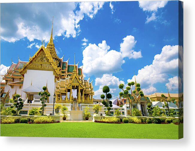 Scenics Acrylic Print featuring the photograph Royal Palace In Bangkok Thailand And by Aleksandargeorgiev