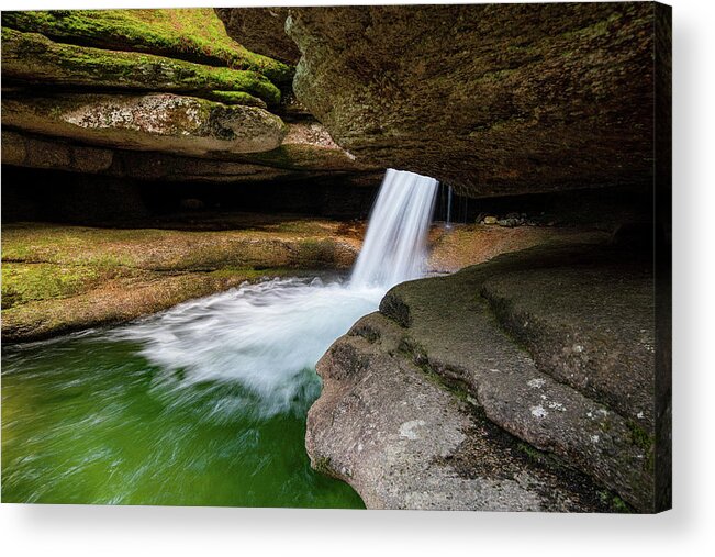 Sabbaday Acrylic Print featuring the photograph Sabbaday Falls in the White Mountain National Forest I by William Dickman