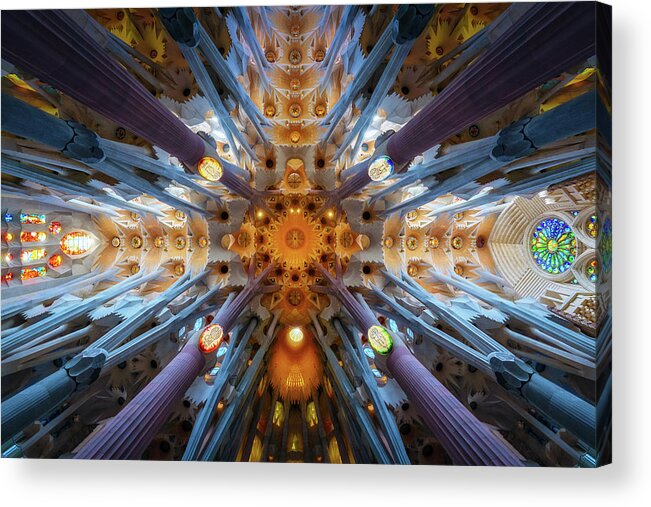 Barcelona Acrylic Print featuring the photograph Sagrada by Juan Pablo De