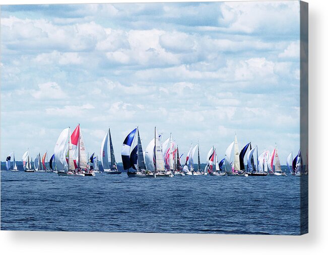 Sailboat Acrylic Print featuring the photograph Sailboat Race by Minnie Gallman