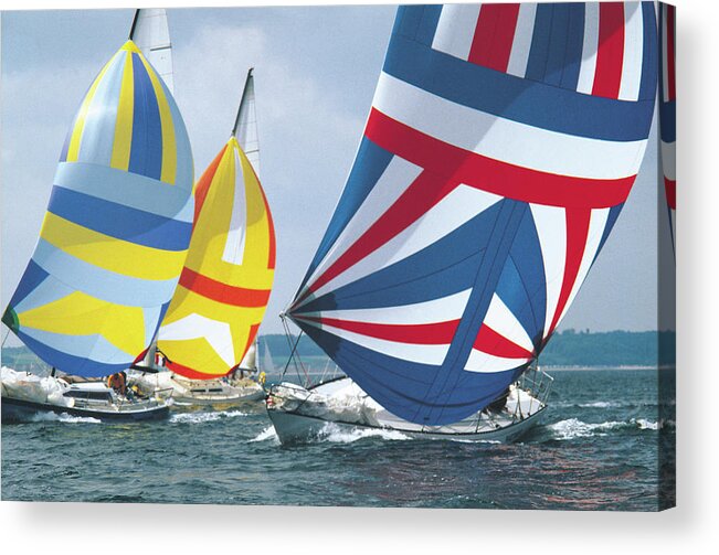 Wind Acrylic Print featuring the photograph Sailing Race by John Foxx
