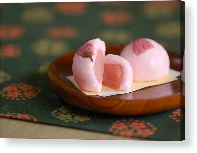 Preserved Food Acrylic Print featuring the photograph Sakura Steamed Bun by Miwa.s
